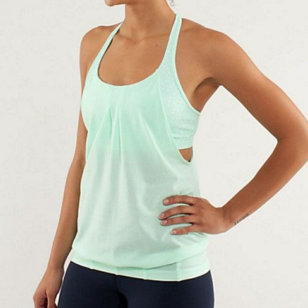 Lululemon | Practice Freely Tank 8 Polkadot Mint